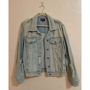JUST USA — Distressed Denim Jacket